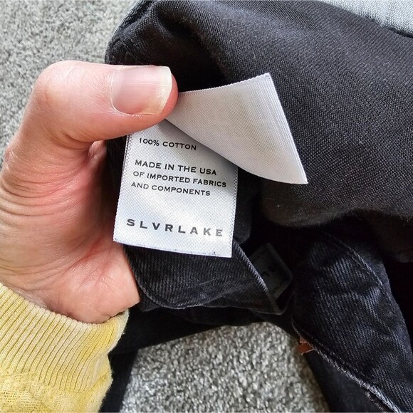 SLVRLAKE London Crop Long Gone Jeans Black - Picture 7 of 11